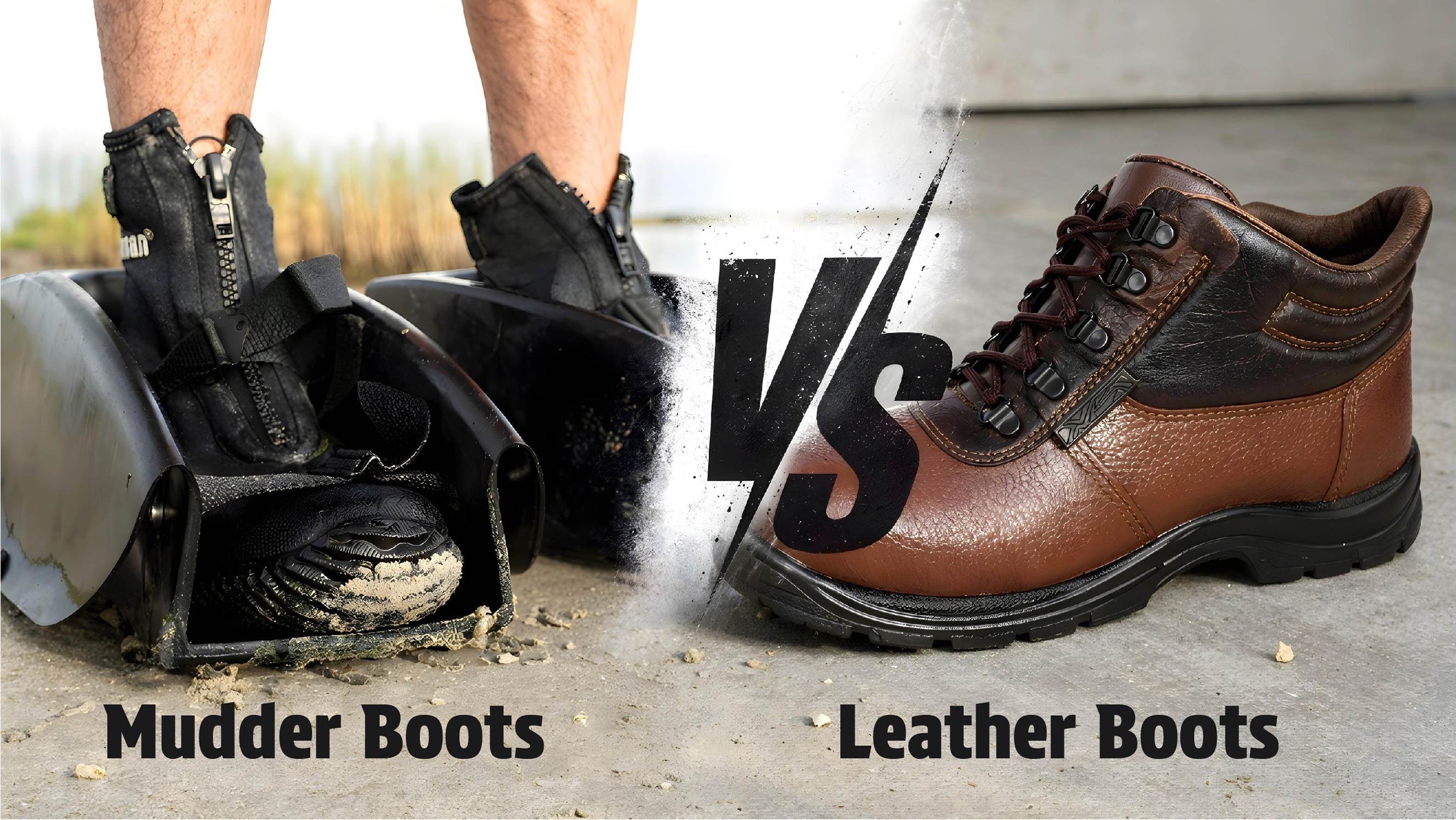 Leather Boots vs Mudder Boots in Mud